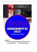 SED2601ASSIGNMENT 3 2023