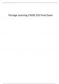 Portage Learning CHEM 103 Final Exam
