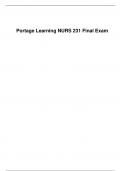 Portage Learning NURS 231 Final Exam 2022/ 2023