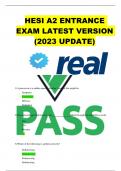 HESI A2 ENTRANCE EXAM LATEST VERSION (2023 UPDATE)