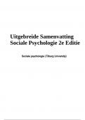 Uitgebreide Samenvatting Sociale Psychologie 2e Editie