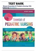 Wongs Essentials Of Pediatric Nursing 10th Edition Hockenberry Test Bank