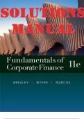 SOLUTIONS MANUAL for Fundamentals of Corporate Finance, 11th Richard Brealey, Stewart Myers, Alan Marcus ISBN 9781266491948. (Complete 25 Chapters).