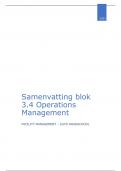 Samenvatting Bloktoets 3.4 Operations Management