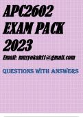 APC2602 EXAM PACK 2023