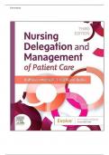 TEST BANK FOR NURSING DELEGATION AND MANAGEMENT OF PATIENT CARE 3RD EDITION BY MOTACKI