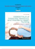 Test Bank - Essentials of maternity newborn and women's health nursing 5th Edition By Susan Ricci | Chapter 1 – 24, Complete Guide 2023|