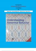 Test Bank - Understanding Abnormal Behavior 11th Edition By David Sue, Derald Wing Sue, Stanley Sue, Diane Sue | All Chapters, Complete Guide 2023|
