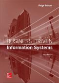BUSINESS DRIVEN INFORMATION SYSTEMS