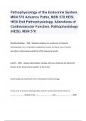 Pathophysiology of the Endocrine System, MSN 570 Advance Patho, MSN 570 HESI, HESI Exit Pathophysiology, Alterations of Cardiovascular Function, Pathophysiology (HESI), MSN 570  2023 