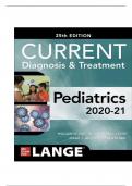 Test Banks For CURRENT Diagnosis & Treatment Pediatrics, Twenty-Fifth Edition (Current Pediatric Diagnosis & Treatment) 25th Edition Complete Guide