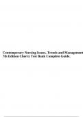 Contemporary Nursing Issues, Trends and Management 7th Edition Cherry Test Bank Complete Guide.