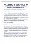 IMVOC HMMWV INTRODUCTION TO THE M-SERIES VEHICLE TEST MATERIAL QUESTIONS AND ANSWERS