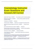 Cosmetology Instructor Exam Questions and Answers All Correct 