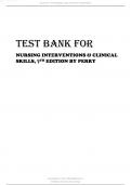TEST BANK FOR NURSING INTERVENTIONS & CLINICAL SKILLS, 7TH EDITION 2024 UPDATE  BY PERRY 