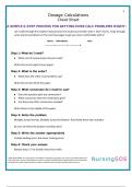 DOSAGE CALCULATIONS CHEAT SHEET: A SIMPLE 6-STEP PROCESS FOR GETTING DOSE CALC PROBLEMS  RIGHT: 2023-2024 LATEST UPDATE