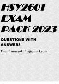 HSY2601 EXAM PACK 2023