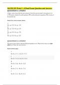 MATH 225 Week 5 - 8 Final Exam Question and Answers
