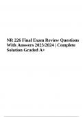 NR 226 Final Exam Questions With Verified Answers Latest Update 2023/2024 Graded A+