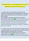 WGU D046 Intro to Care Coordination Final Exam 2023 Questions and Answers (Verified Answers)