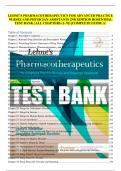 Lehne’s Pharmacotherapeutics For Advanced Practice Nurses And Physician Assistants 2nd Edition Rosenthal Test Bank | All Chapters (1- 92) |Complete Guide A+