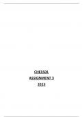 CHE1501 ASSIGNMENT 3 2023