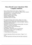 Maryville 663 exam 1 Questions With Complete Solutions