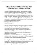 Maryville Nurs 663 Exam3 Spring 2023 Questions With Complete Solutions