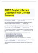 ARRT Registry Review Questions with Correct Answers