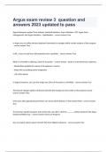  Argus exam review 3  question and answers 2023 updated to pass