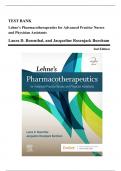 Test Bank - Lehnes Pharmacotherapeutics for Advanced Practice Nurses and Physician Assistants, 2nd Edition (Rosenthal, 2021), Unit 1-21 | All Chapters