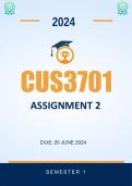 CUS3701 Assignment 2 Due 20 June  2024