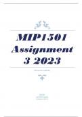 MIP1501 Assignment 3 2023