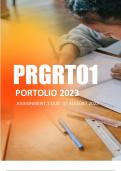 PRGRT01 Portfolio (Assignment 3 Due 31 August 2023)