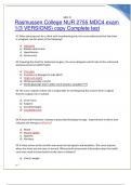 Rasmussen College NUR 2755 MDC4 exam 1(3 VERSIONS) copy Complete test Graded A+