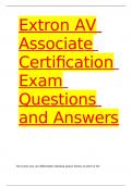 Extron AV Associate Certification Exam Questions and Answers