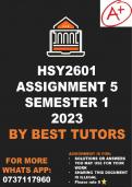 HSY2601 Assignment 5 2023 (ANSWERS)
