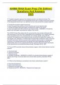 AHIMA RHIA Exam Prep (7th Edition) Questions And Answers 2023 ,RHIA Exam Prep 2023 A+ ,RHIA MOCK EXAM Questions And Answers 2023 ,RHIA Exam Prep Fourth edition, domain 1 2023 ,RHIA AHIMA practice test August Exam 2023 ,RHIA EXAM PREP 2023 & RHIA Exam 2023