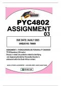 PYC4802 ASSIGNMENT 3 2023 DUE 24 JULY 