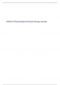 NURS 251 Pharmacology Final Exam-Portage Learning