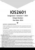 IOS2601 Assignment 1 (ANSWERS) Semester 1 2024 - DISTINCTION GUARANTEED