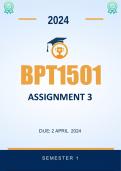 BPT1501 Assignment 3 Due 2 May 2024