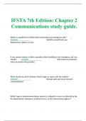 IFSTA 7th Edition: Chapter 2 Communications study guide.