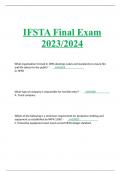 IFSTA Final Exam 2023/2024