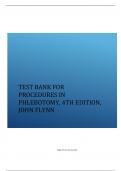 Test Bank for Procedures in Phlebotomy, 4th Edition, John Flynn.