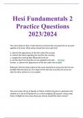 Hesi Fundamentals 2 Practice Questions 2023/2024