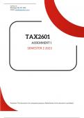 TAX2601 ASSIGNMENT 1 SEMESTER 2 2023