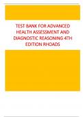 Test Bank for Advanced Health Assessment and Diagnostic Reasoning 4th Edition Rhoads
