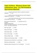 Gojet Airlines - Memory Items And Limitations (Sop - Crj 700 Standard Operations Manual)
