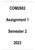 COM2602 Assignment 1 Semester 2 - 2023